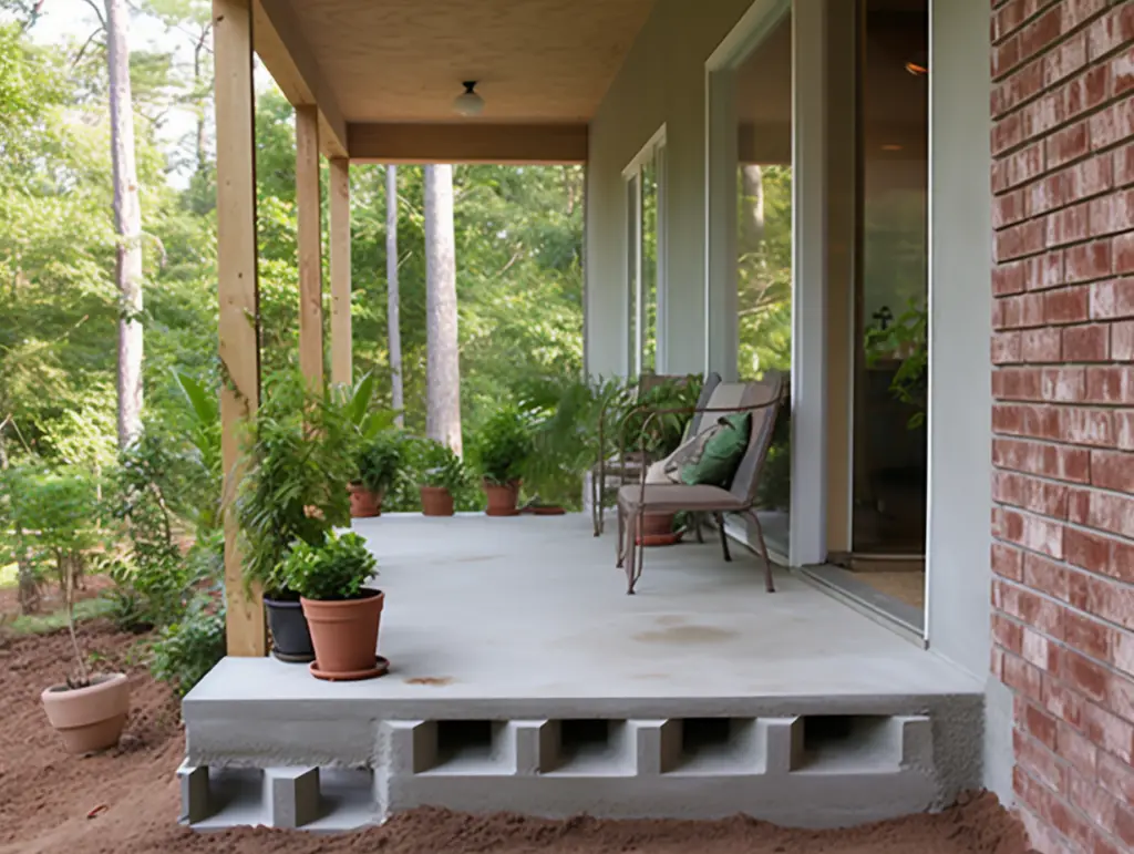 Build a Front Porch with Cinder Blocks
